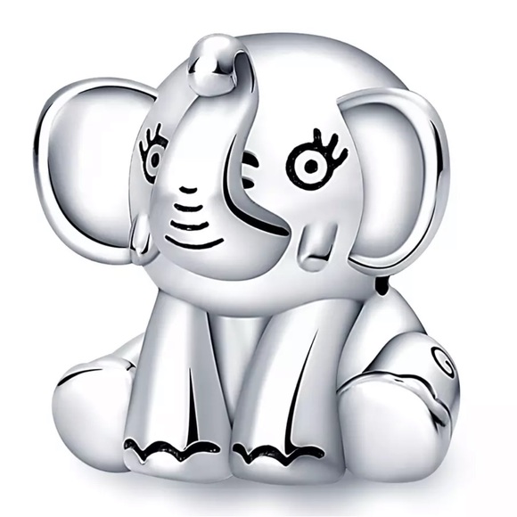 NWOT Elephant Charm Jewelry Silver 925 - Picture 1 of 9